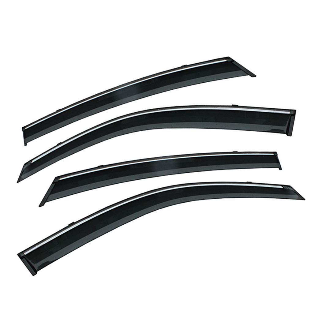 Volvo XC60 2018-2019 Car Window Visors - 4Pcs Smoke Rain Guards & Wind Deflectors - Tape-On Mount Side Window Vent Shades - Perfect for Rain Protection and Improved Airflow While Driving