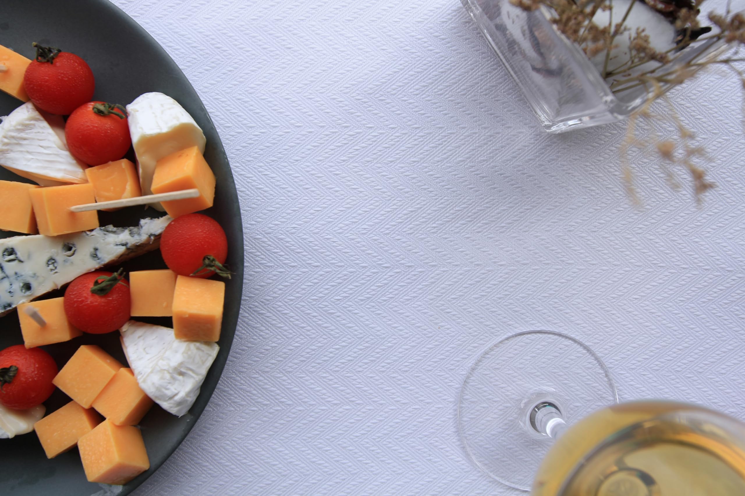 108 Inch White Waterproof Table Runner - Elegant Dining & Coffee Table Scarf for Weddings, Parties, Events | Perfect for Thanksgiving, Halloween, Christmas Decor | Indoor & Outdoor Use
