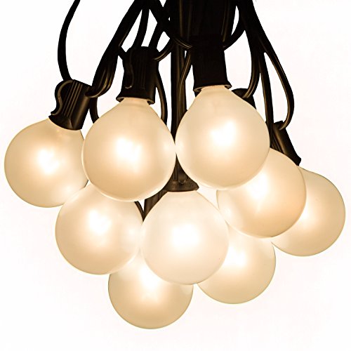White Pearl Bulbs - Black Wire