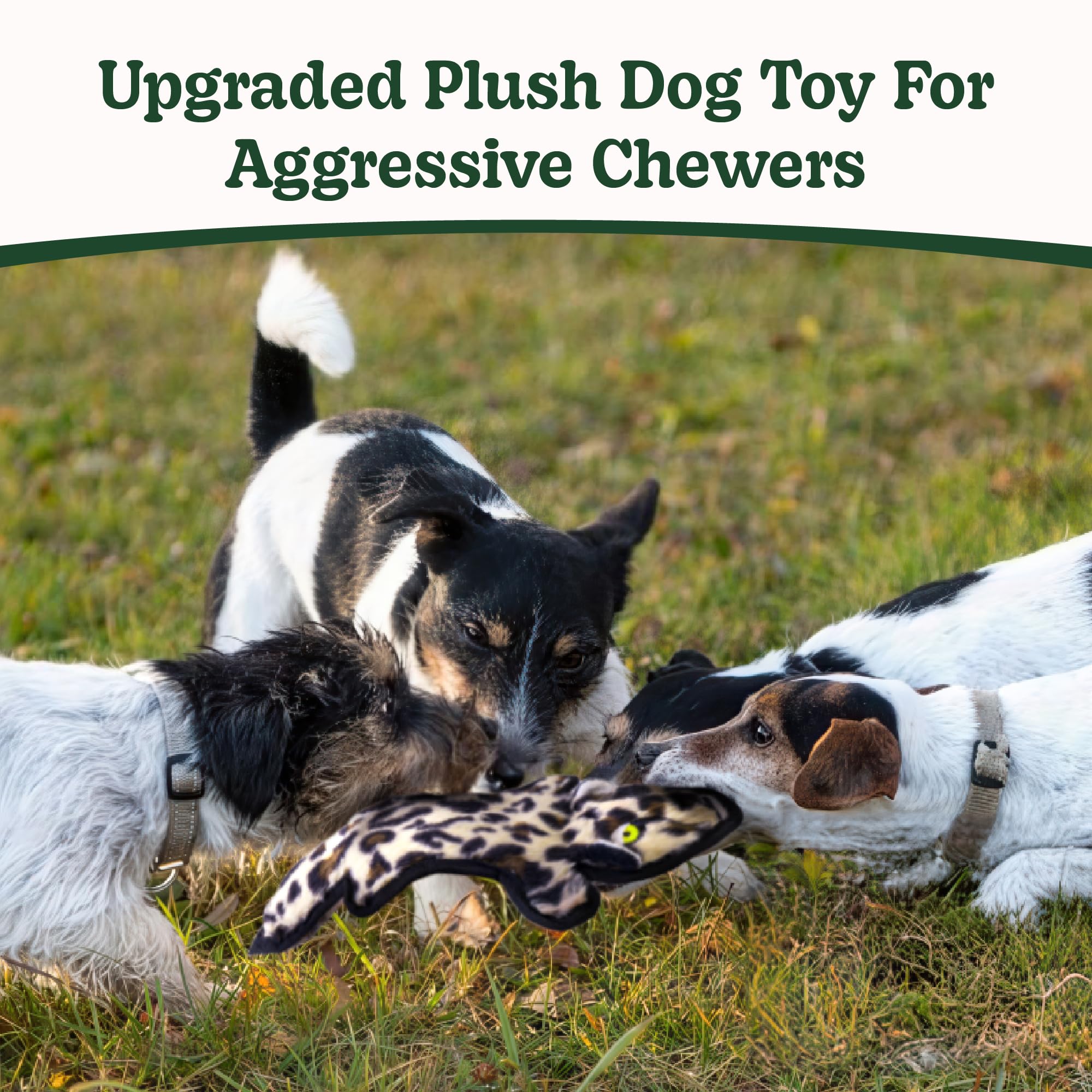 SHARLOVY Durable No-Stuffing Dog Toys with Crinkle & Squeaky Sounds - 6-Layer Tough Chew Toys for Aggressive Chewers, Puppy Teething - Long-Lasting Plush Toys for Small, Medium & Large Breed Dogs - Perfect for Playtime, Training & Anxiety Relief