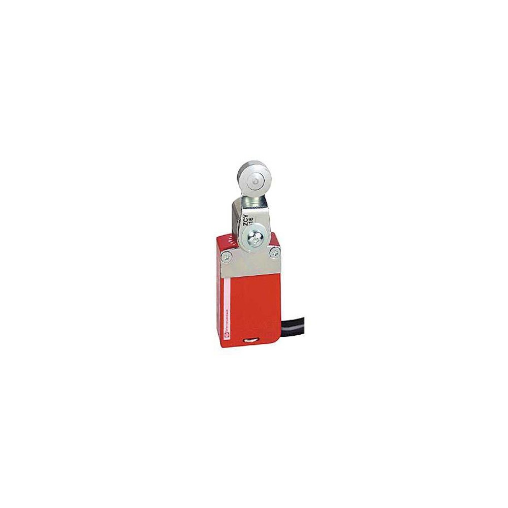 XCSM3716L2 Safety Limit Switch - Miniature Metal Roller Lever Switch with 1 NO + 2 NC Contacts, 2m PVC Cable & Durable Metal Enclosure - Ideal for Industrial Machinery, Automation Systems & Safety Equipment