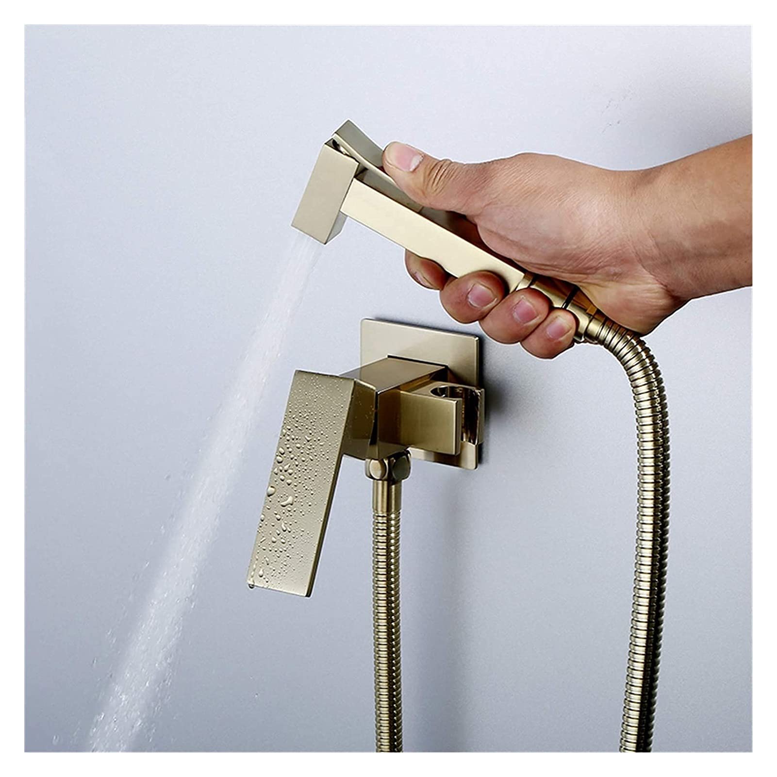Rose Gold Toilet Sprayer with Warm & Cold Water - Bathroom & WC Accessories for Pets & Cleaning | Perfect for Pet Grooming, Hygiene & Bathroom Cleaning