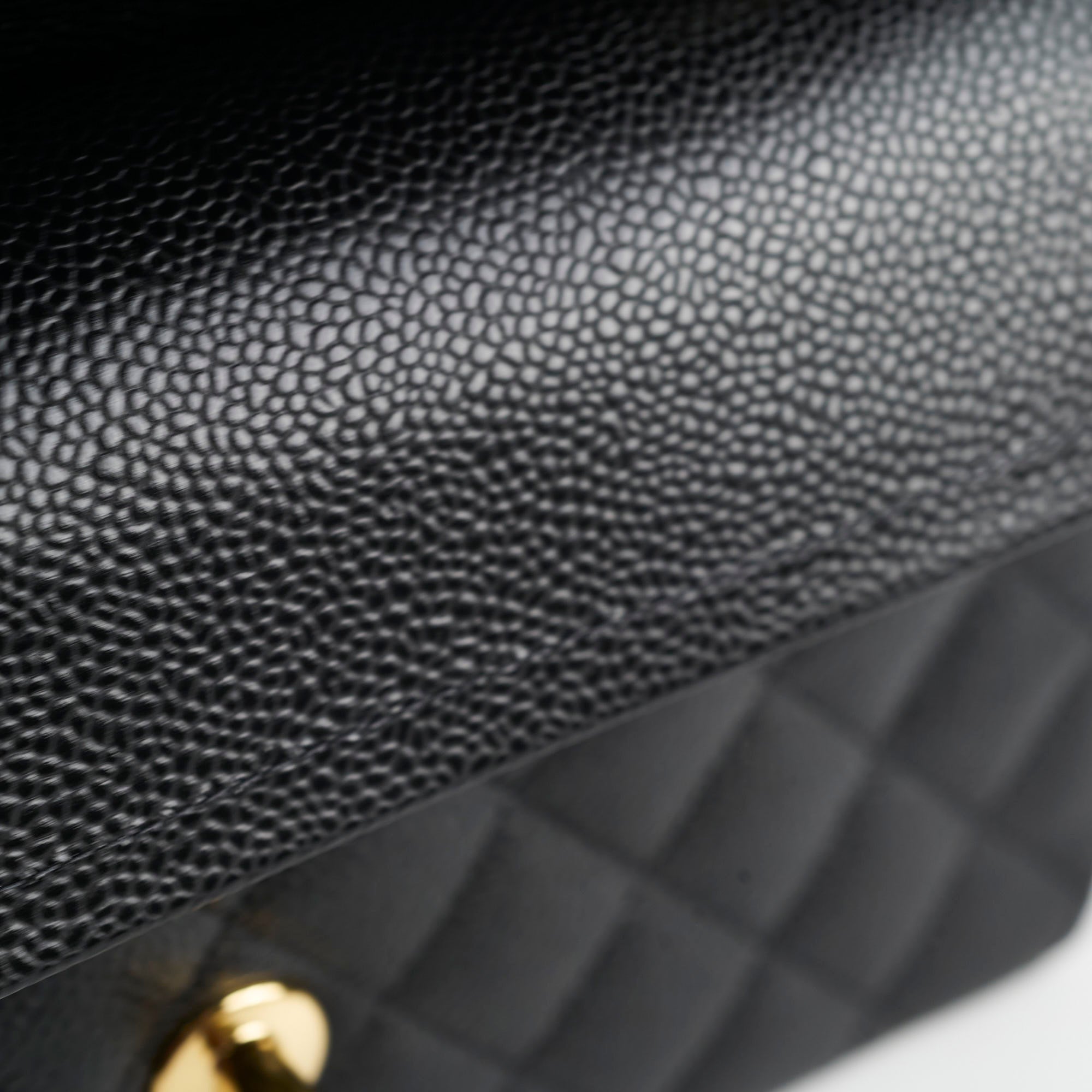 Chanel Small Caviar Leather Double Classic Flap Bag Black with Microchip - Luxury Designer Handbag for Women, Perfect for Evening Parties & Special Occasions