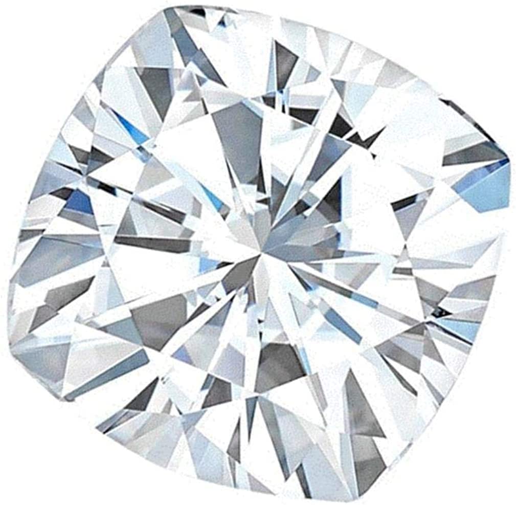 6.5 CT Cushion Cut Colorless Loose Moissanite Stone for Engagement Rings, Earrings, Pendants & Jewelry Making - Perfect for Women's Wedding Bands, Anniversary Gifts & Special Occasions