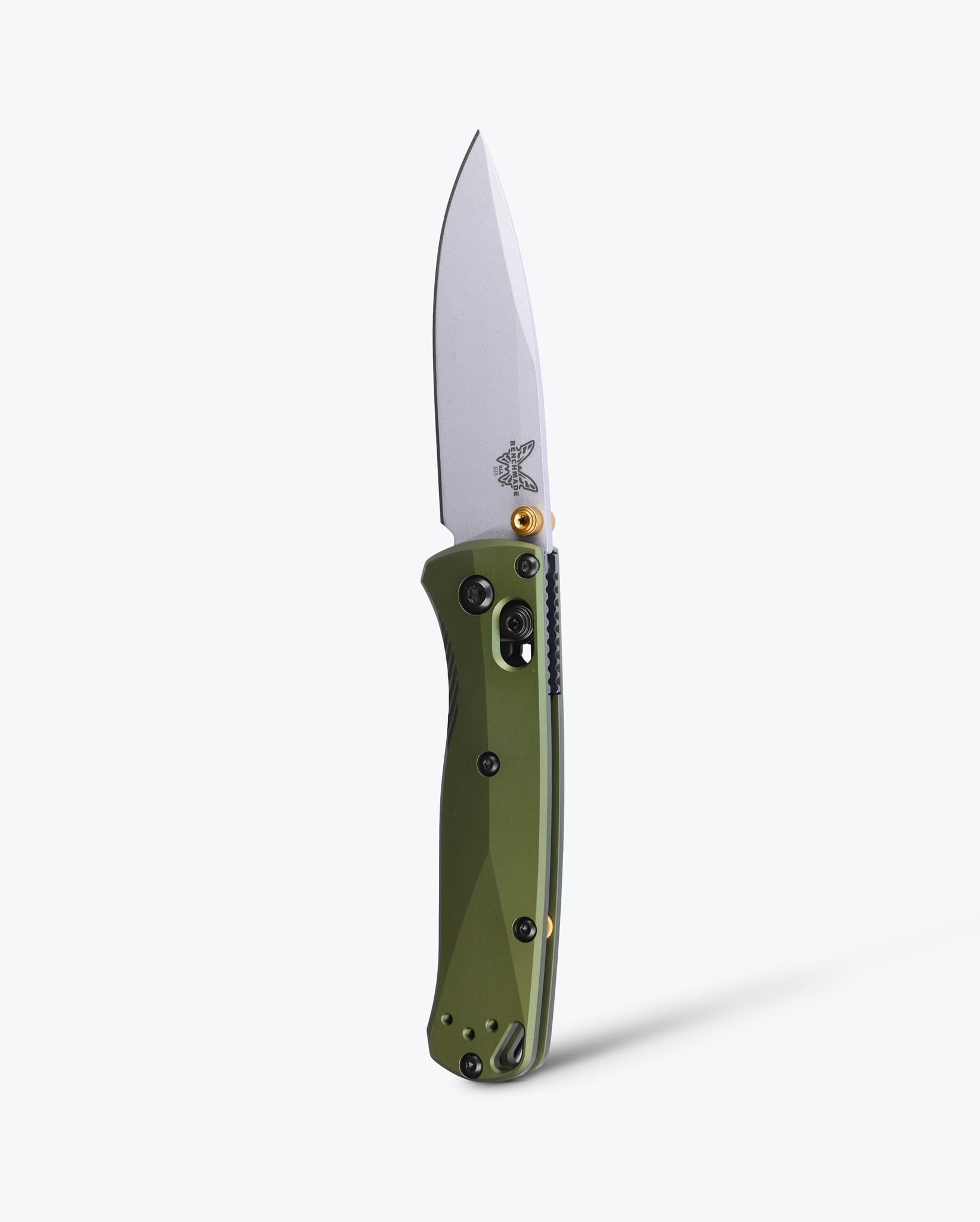 Benchmade Mini Bugout Folding Knife - Woodland Green G10 Handle, Drop Point Blade - Perfect for EDC, Camping & Outdoor Adventures