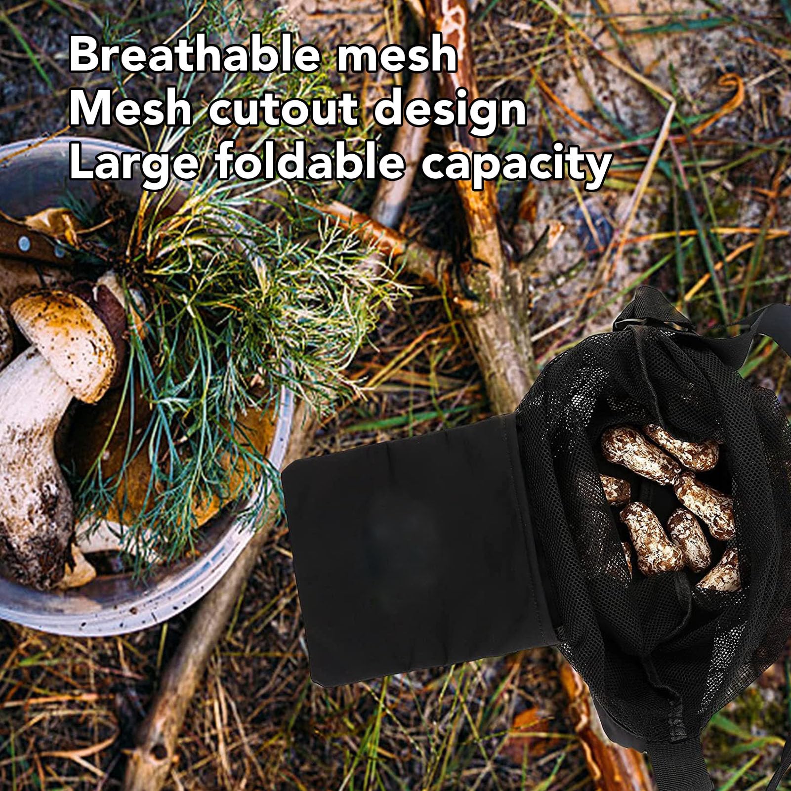 600D Oxford Cloth Harvesting Bag - Large Capacity Adjustable Shoulder Strap Fruit Vegetable Picking Bag for Mushroom Foraging, Apple Harvesting & Outdoor Gathering - Perfect for Farmers Market, Garden Harvest & Camping Trips