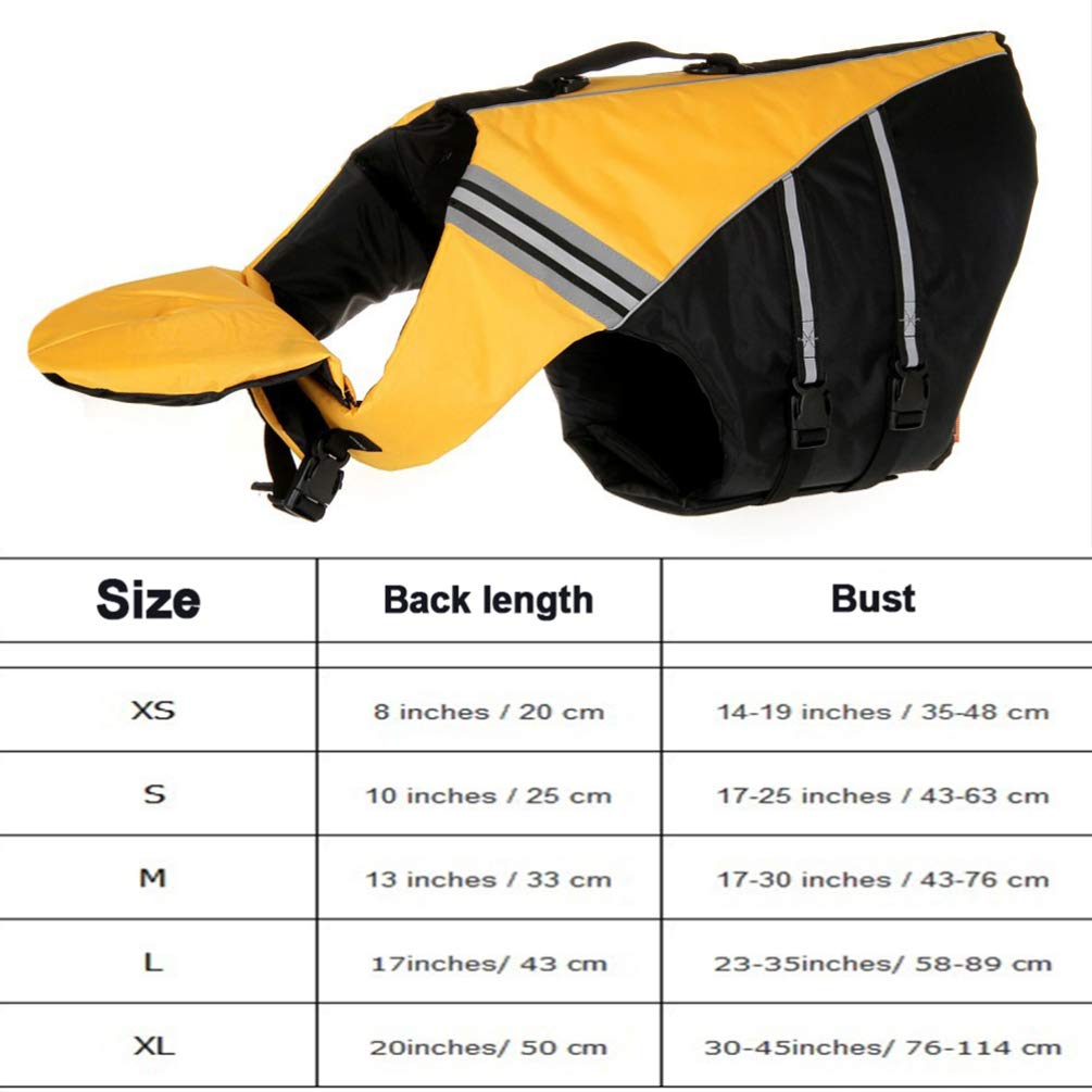 POPETPOP Reflective Dog Life Vest - Breathable Swim Suit for Puppies, Beach & Kayak Safety Vest with High Visibility for Paddle Boarding & Water Activities
