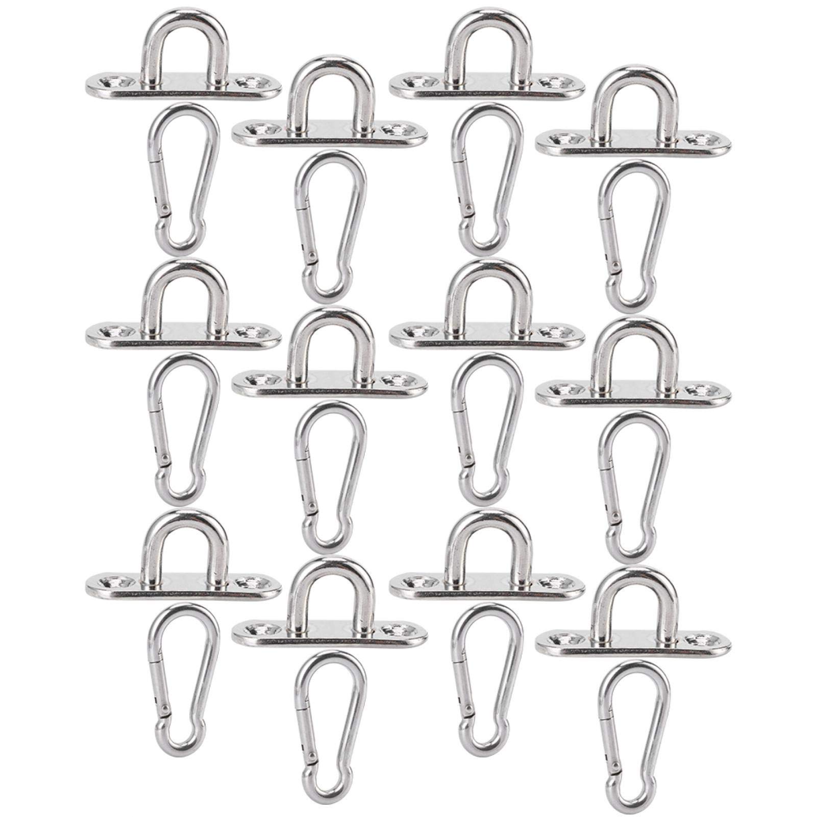 BTIHCEUOT Swing Buckle & Pad Eye Plate - Heavy Duty Polished Sandbag Hooks, Ceiling Fan Hooks & Light Hooks for Secure Mounting - Perfect for Home Gym, Marine Use & Ceiling Fixture Installation