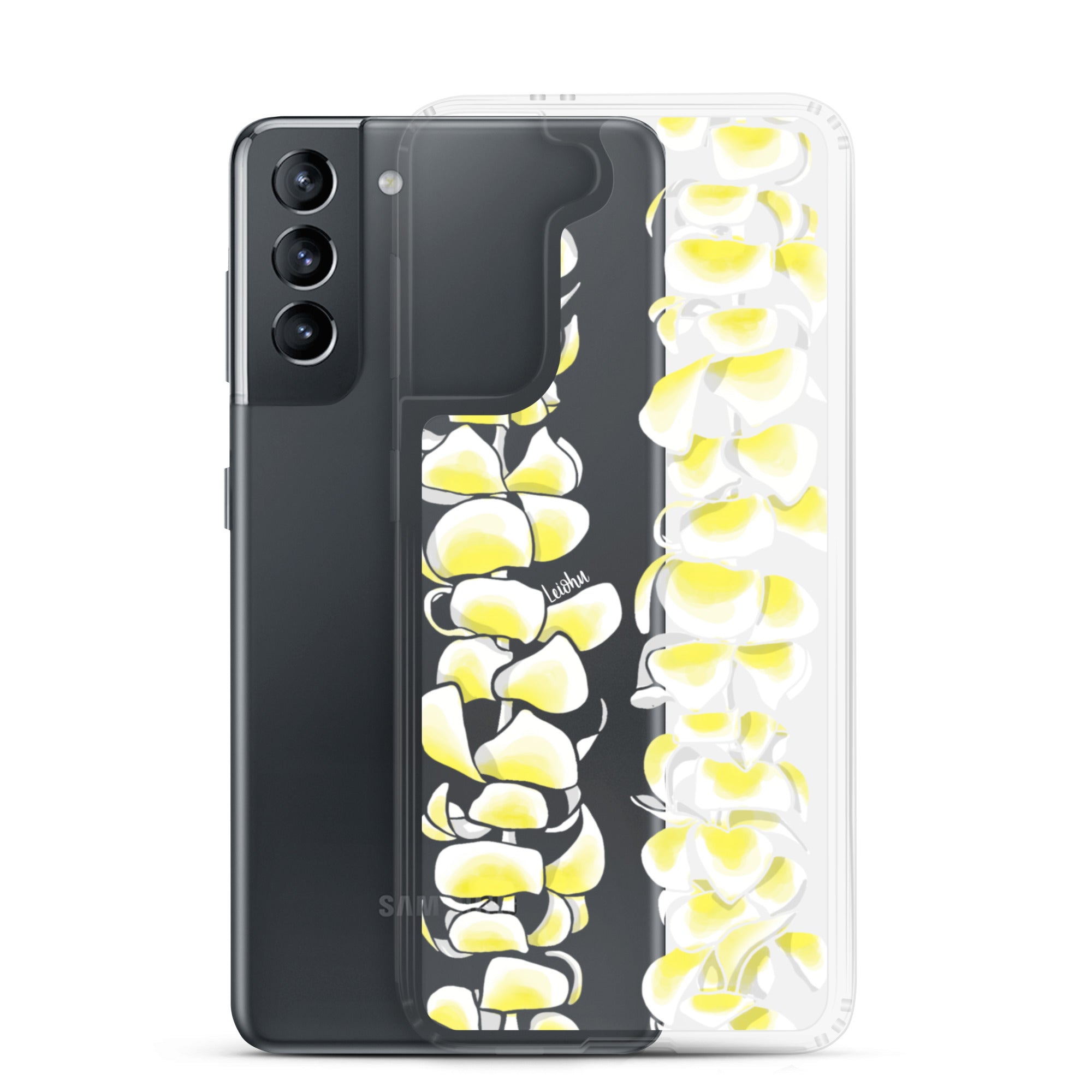 Plumeria Clear Phone Case for Samsung Galaxy - Slim Protective Cover for Everyday Use & Travel