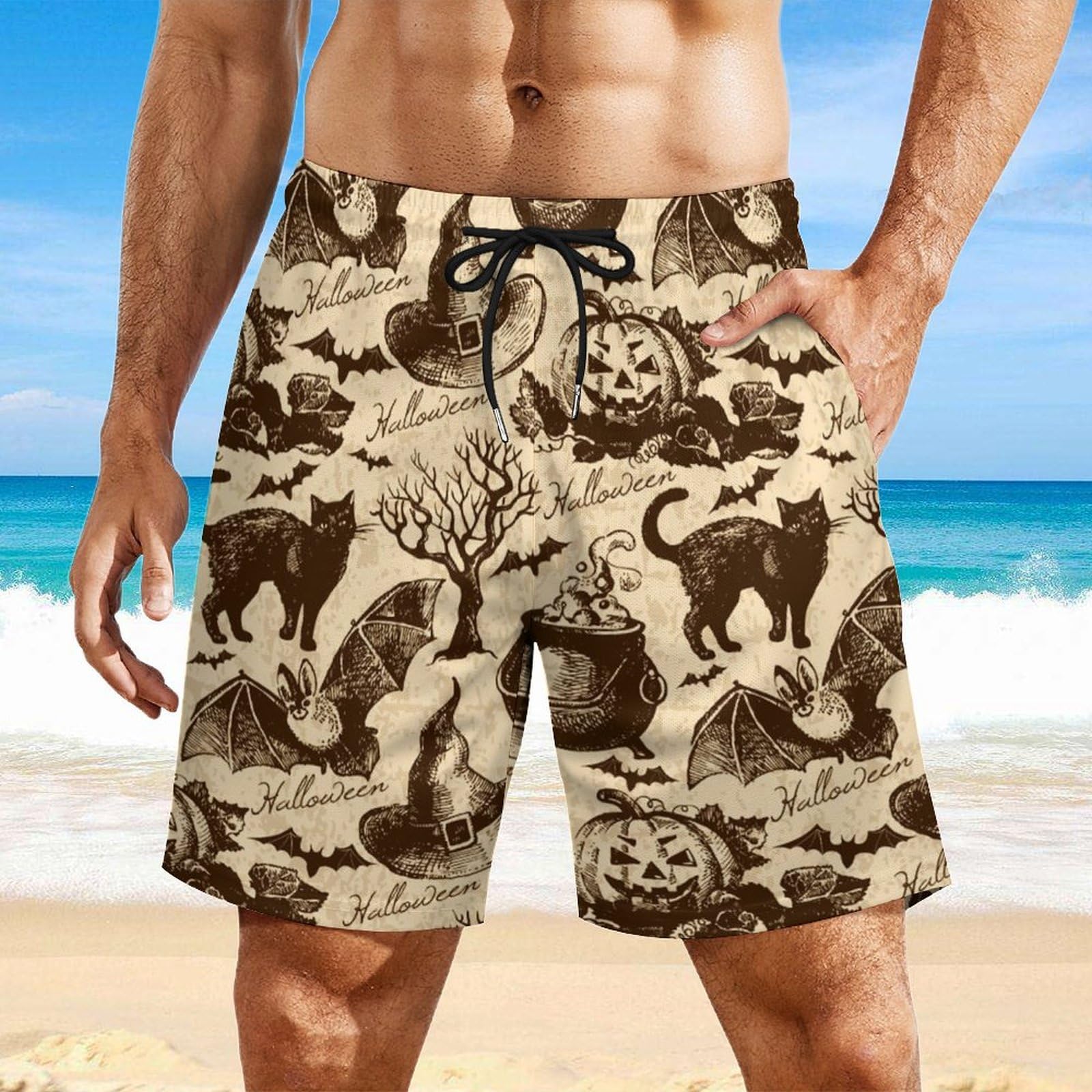 **Supdreamc Men's Swim Trunks with Compression Liner - Quick Dry Swimming Shorts for Beach, Pool & Sports - Sizes S-3XL**