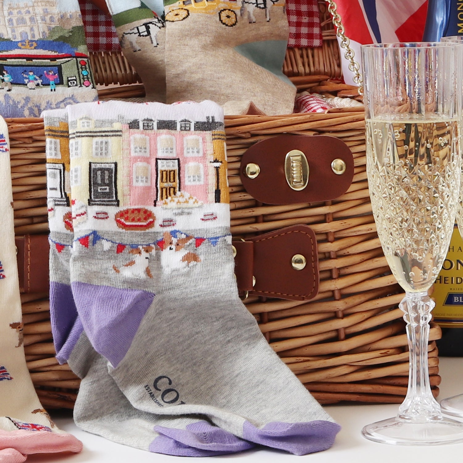 Royal Street Party Cotton Socks for Women - Comfortable & Stylish Crew Socks for Casual Wear, Parties & Everyday Outfits