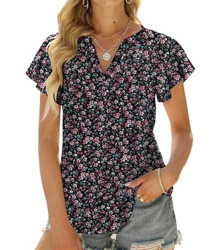 Floral Black Pink