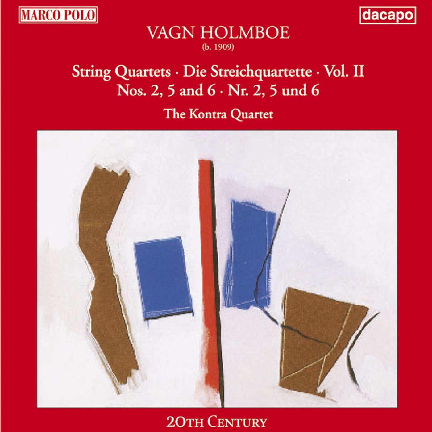 Holmboe String Quartets Vol. 2 - Nos. 2, 5 & 6 | Classical Chamber Music for Home Listening & Concert Performances
