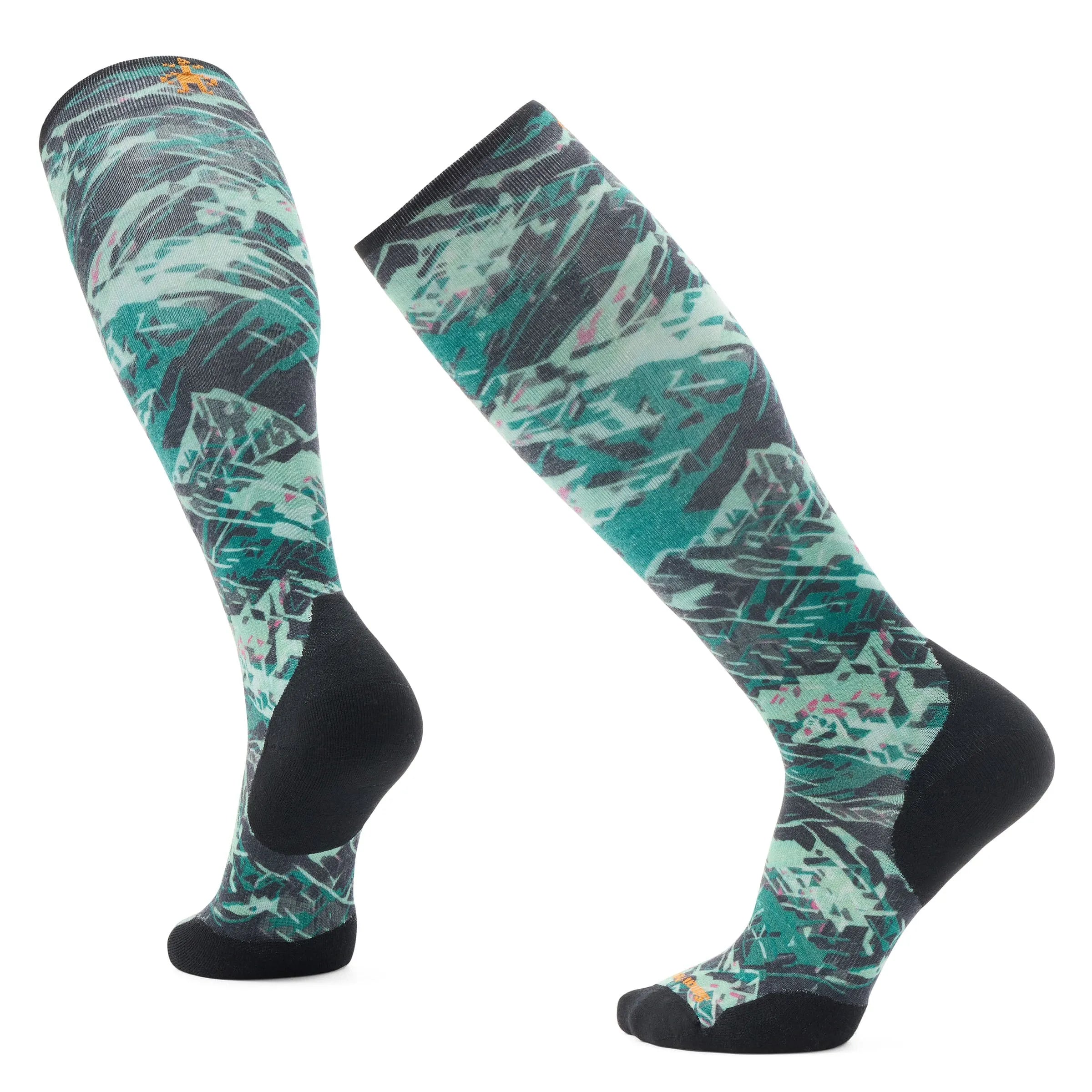 Smartwool Men's Ski Socks - Targeted Cushion Over The Calf, Green Slopes Print (2025) | Warm Winter Hiking & Snowboarding Socks for Cold Weather Outdoor Activities