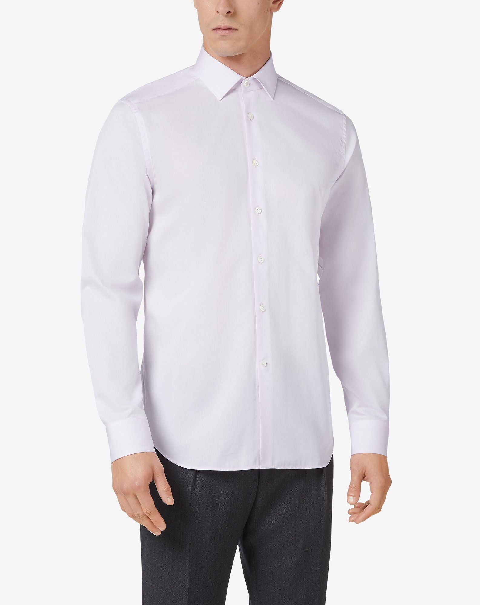 Corneliani Wrinkle Free Men's Dress Shirt in Pink - Perfect for Business Meetings & Formal Occasions
