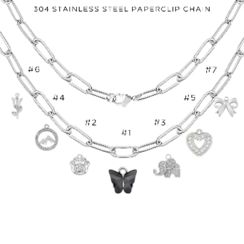 Charm Necklace with Assorted Charms - Elegant Layered Pendant Jewelry for Women - Perfect for Gifts, Parties & Everyday Wear