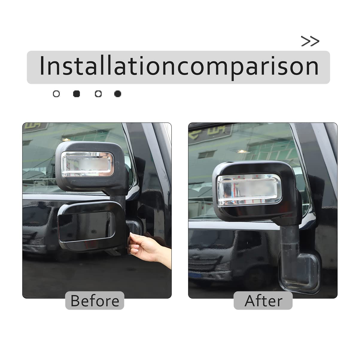 2022 Honda Civic Car Door Rear View Mirror Cover - Exterior Side Mirror Caps (Without Turn Signal) | Durable Protection & Style Upgrade for Daily Commute & Road Trips