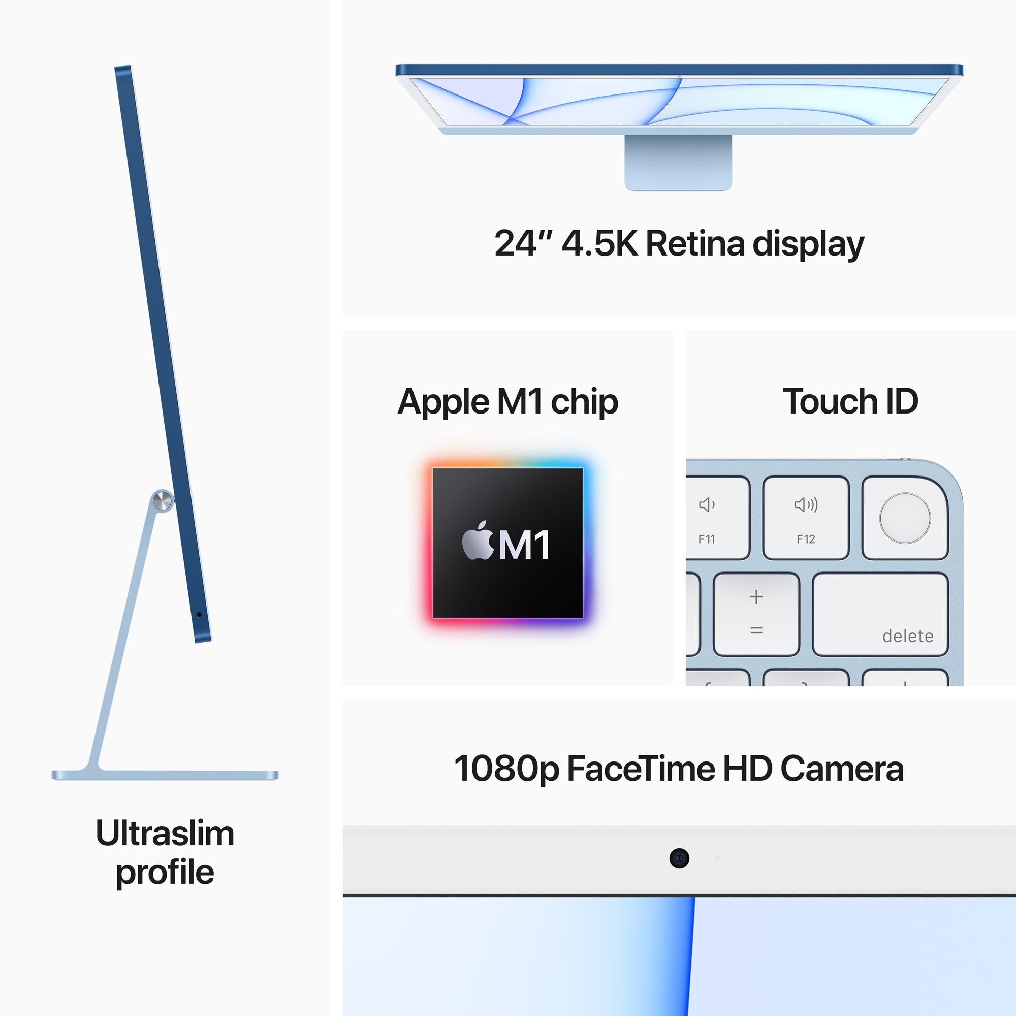 Apple iMac 24-inch (2021) with 4.5K Retina Display, M1 Chip, 8-Core GPU, 512GB SSD in Pink - Perfect for Home Office, Graphic Design & Creative Work