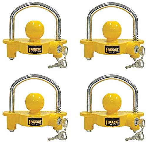 Reese Towpower 72783 Universal Coupler Lock - Heavy-Duty Adjustable Steel Trailer Hitch Lock for Secure Storage & Theft Protection - Perfect for Trucks, RVs, Trailers & Towing Equipment