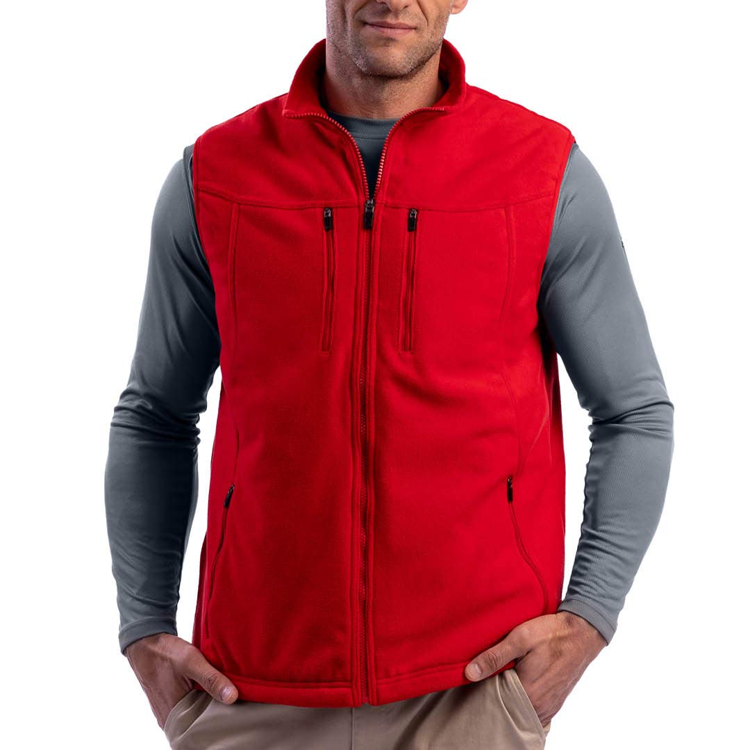 SCOTTeVEST Men's Fireside Fleece Travel Vest with 15 Secure Pockets | Anti-Theft RFID Protection | Lightweight Warm Jacket for Travel, Hiking & Outdoor Activities