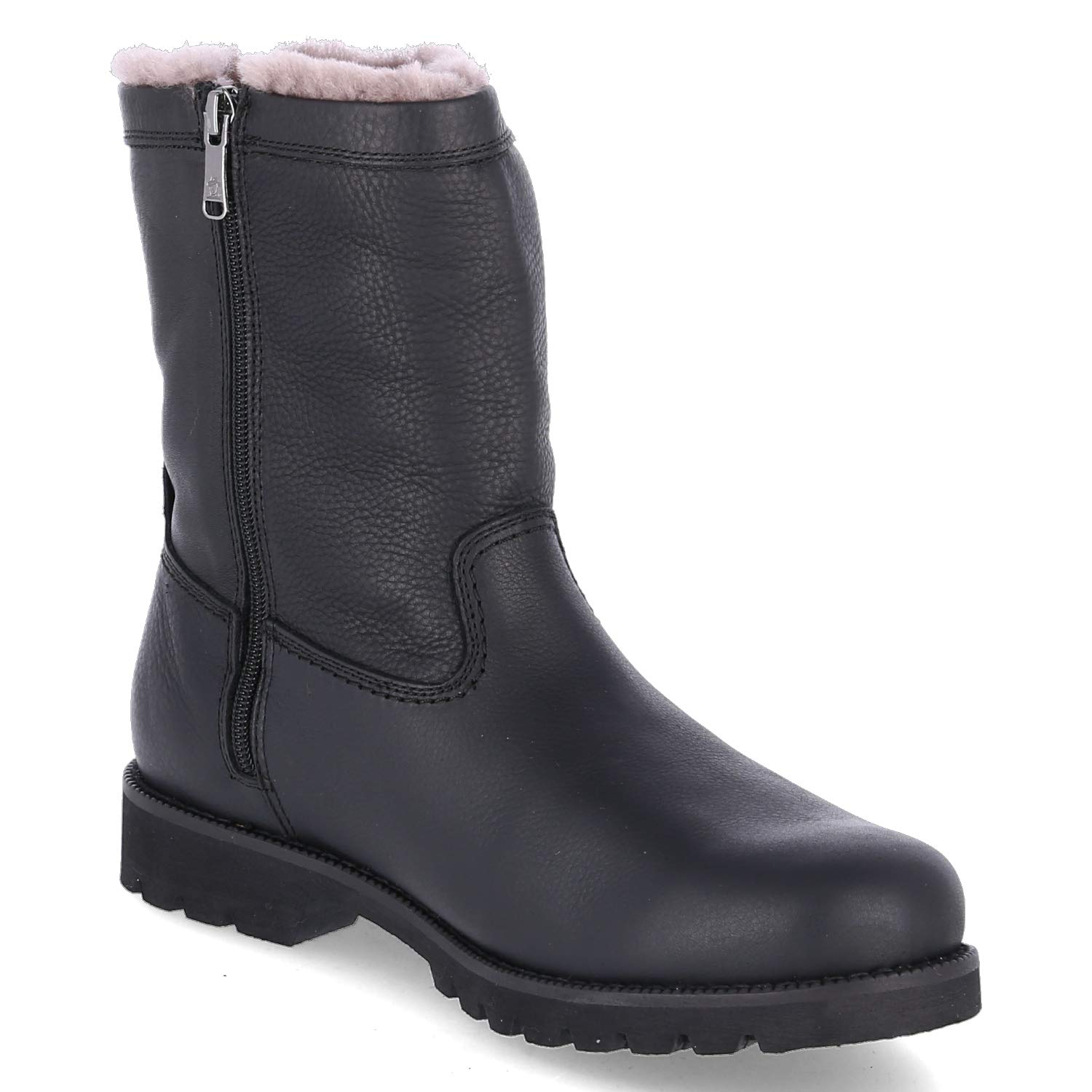 Panama Jack Fedro Men's Ankle Boots - Black Leather Mid-Calf Boots Size 12.5 | Waterproof Hiking & Outdoor Shoes for Men