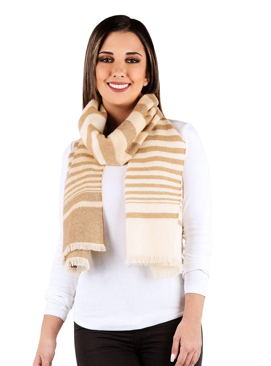 Soft & Warm Baby Alpaca Oversized Scarf - 100% Natural Eco-Friendly Alpaca Wool Shawl for Women & Men - Perfect for Winter, Travel & Gift Giving