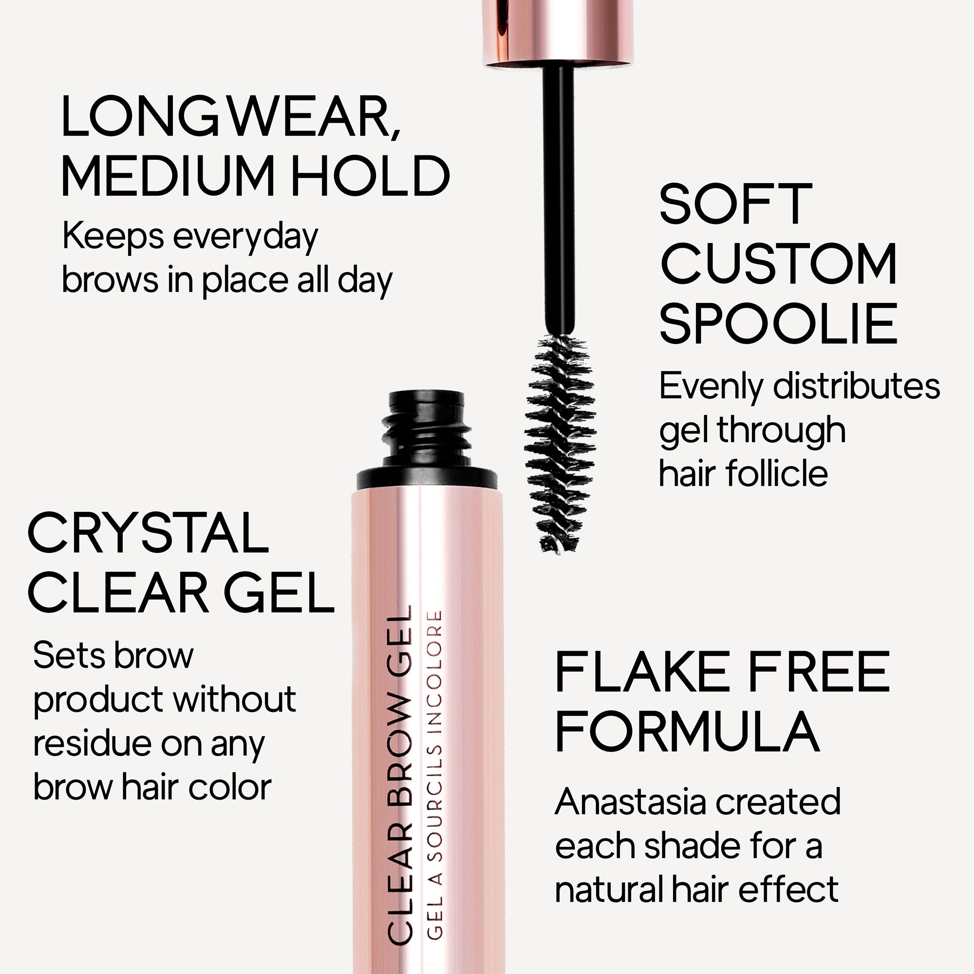 Anastasia Beverly Hills Clear Brow Gel - Tame & Shape Eyebrows - Long-Lasting Hold - Vegan & Cruelty-Free - Perfect for Everyday Makeup & Special Occasions