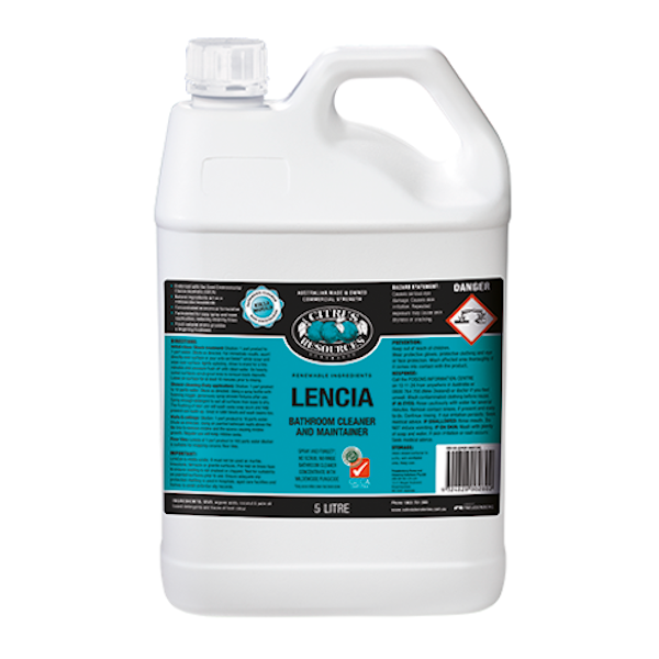 Lencia Citrus Bathroom Cleaner & Maintainer - Powerful Stain Remover for Tiles, Sinks & Showers - Fresh Scent for a Sparkling Clean Bathroom