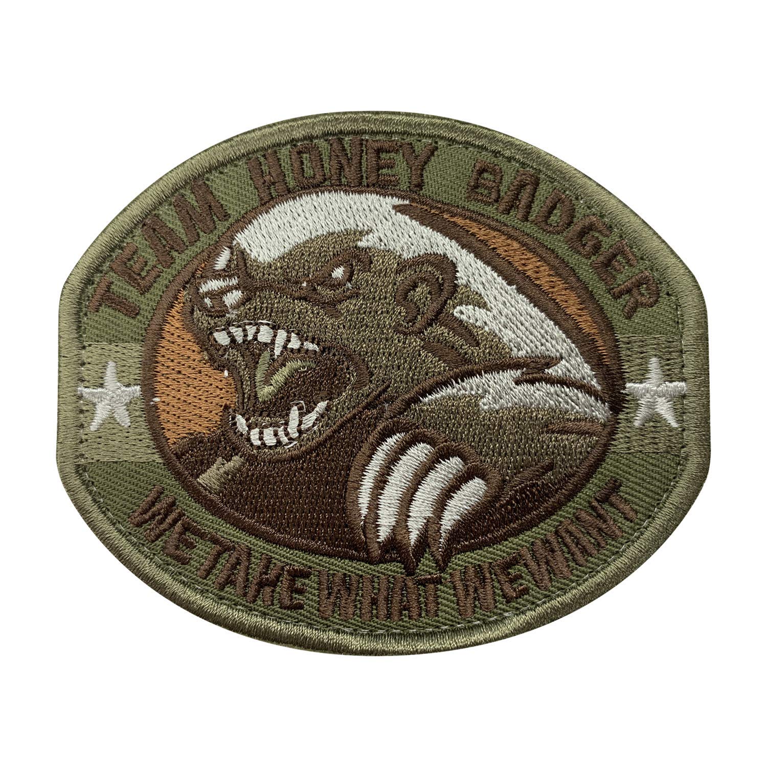 3D Embroidered Honey Badger Military Morale Patch - Tactical Army Badge for Uniforms & Gear (Green) - Perfect for Soldiers, Tactical Teams & Outdoor Enthusiasts