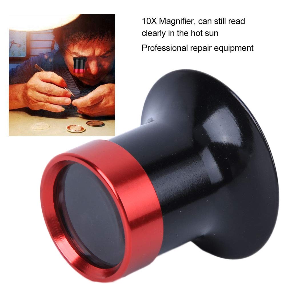 2-Pack 10X Watch Magnifier Loupe - Professional Jewelry & Watch Repair Tool for Diamonds, Gems, Coins - Ideal for Watchmakers, Jewelers & Hobbyists