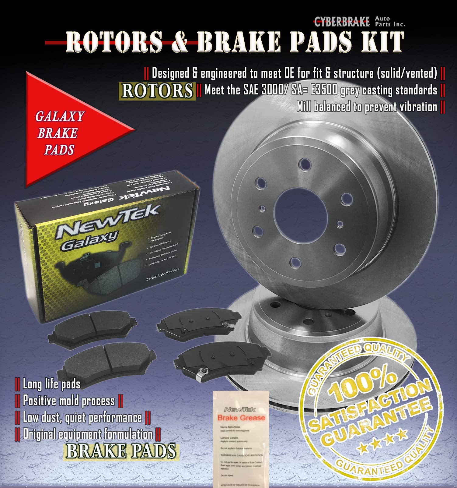 DK1091-5 Front Brake Rotors and Ceramic Pads Kit - High Performance Braking System for Sedans, SUVs & Trucks - Perfect for Daily Commuting, Highway Driving & Towing