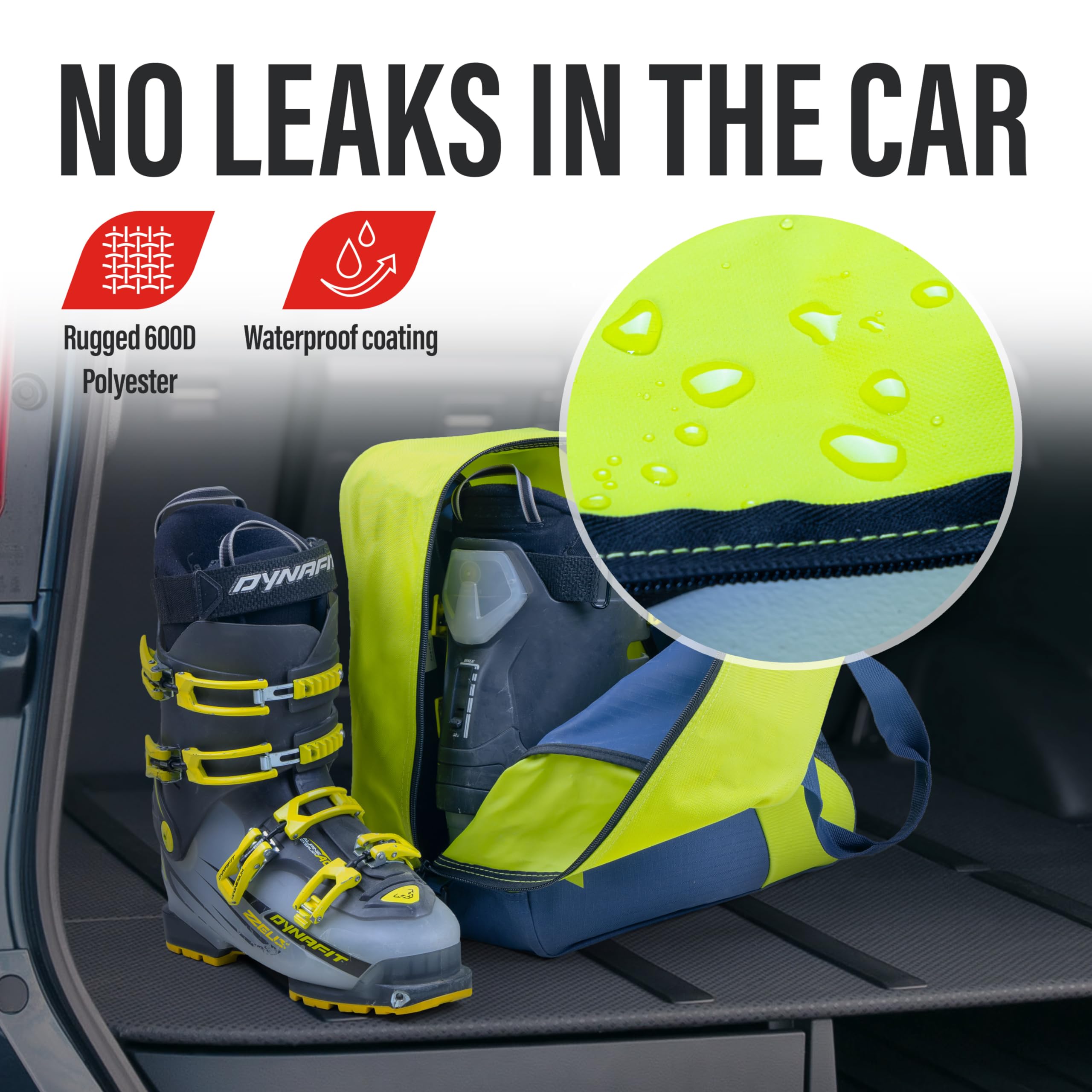 **Durable Ski and Boot Bag Combo for Air Travel - Lightweight Unpadded Snow Ski Bag Fits Skis Up to 180cm - Perfect for Winter Vacations & Mountain Trips**