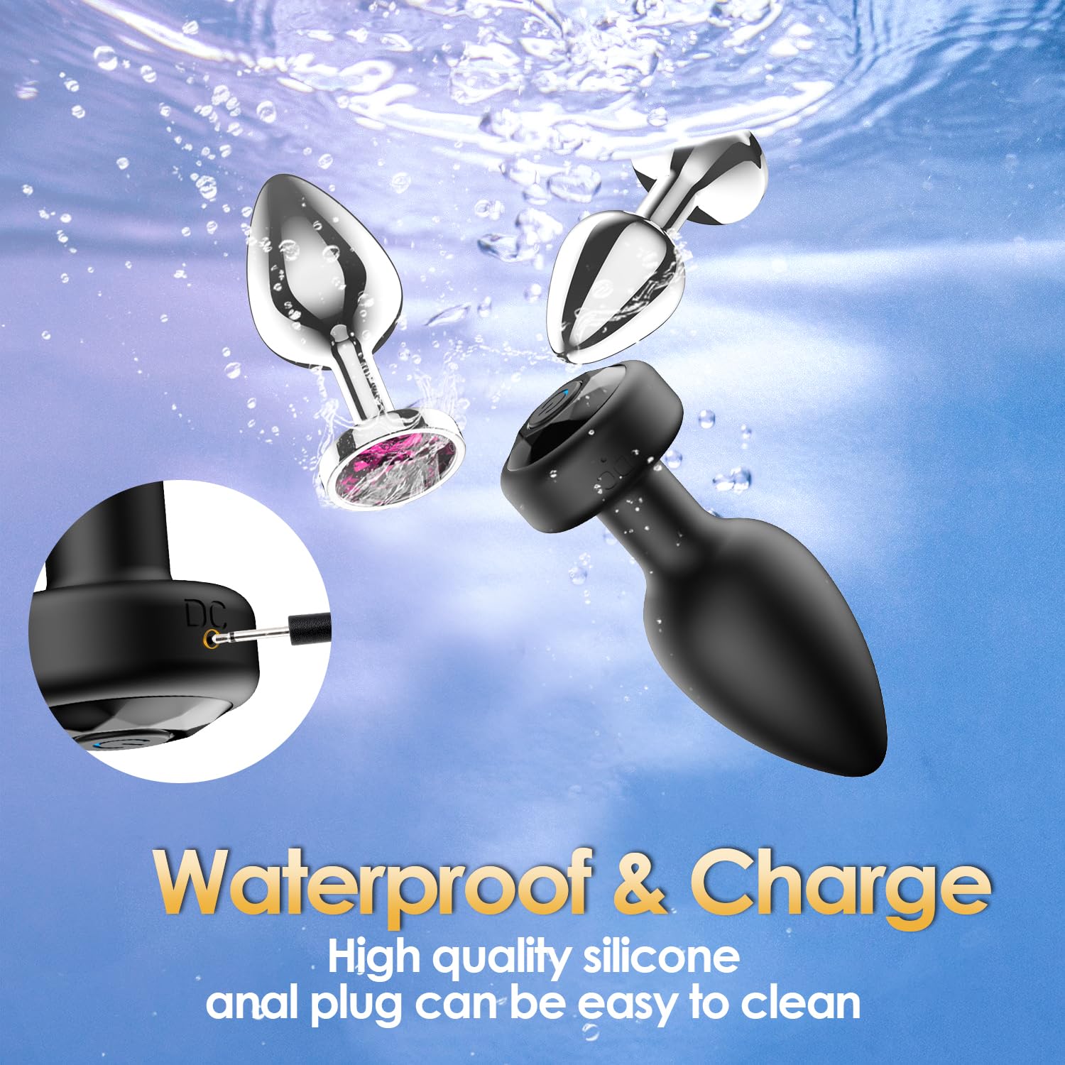 10-Speed Vibrating Anal Plug with Remote Control - 3PCS Metal Prostate Massager for Men & Women | Remote Controlled Adult Sex Toy for Couples Play & Solo Pleasure | Perfect for BDSM, Roleplay & Sensual Exploration