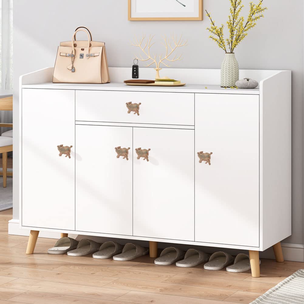 3-Pack Cute Pig Knob Cabinet Handles - Rose Gold Animal Shaped Drawer Pulls for Wardrobes, Closets, Dressers, Kids Room & Kitchen Furniture Decor (Perfect for Nursery, Bedroom & Playroom Organization)