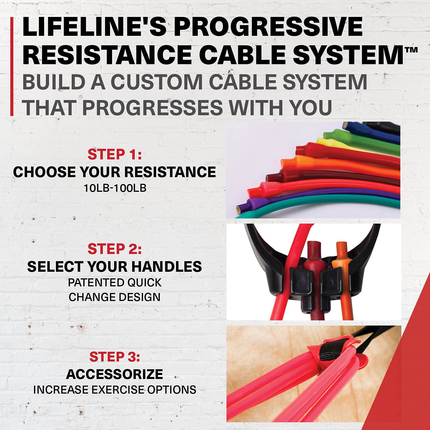 5' Resistance Cable for Strength Training - Home & Gym Workouts