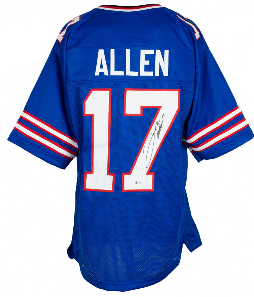 Josh Allen Buffalo Bills Signed Blue Football Jersey - NFL MVP 2024 - Authentic Autographed Memorabilia for Fans & Collectors - Perfect for Game Day, Display, or Gifting