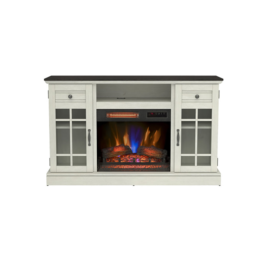 Madeline Electric Fireplace - 1500W Heater with Realistic Flame Effect, Remote Control & Timer - Perfect for Living Room, Bedroom, or Office Heating