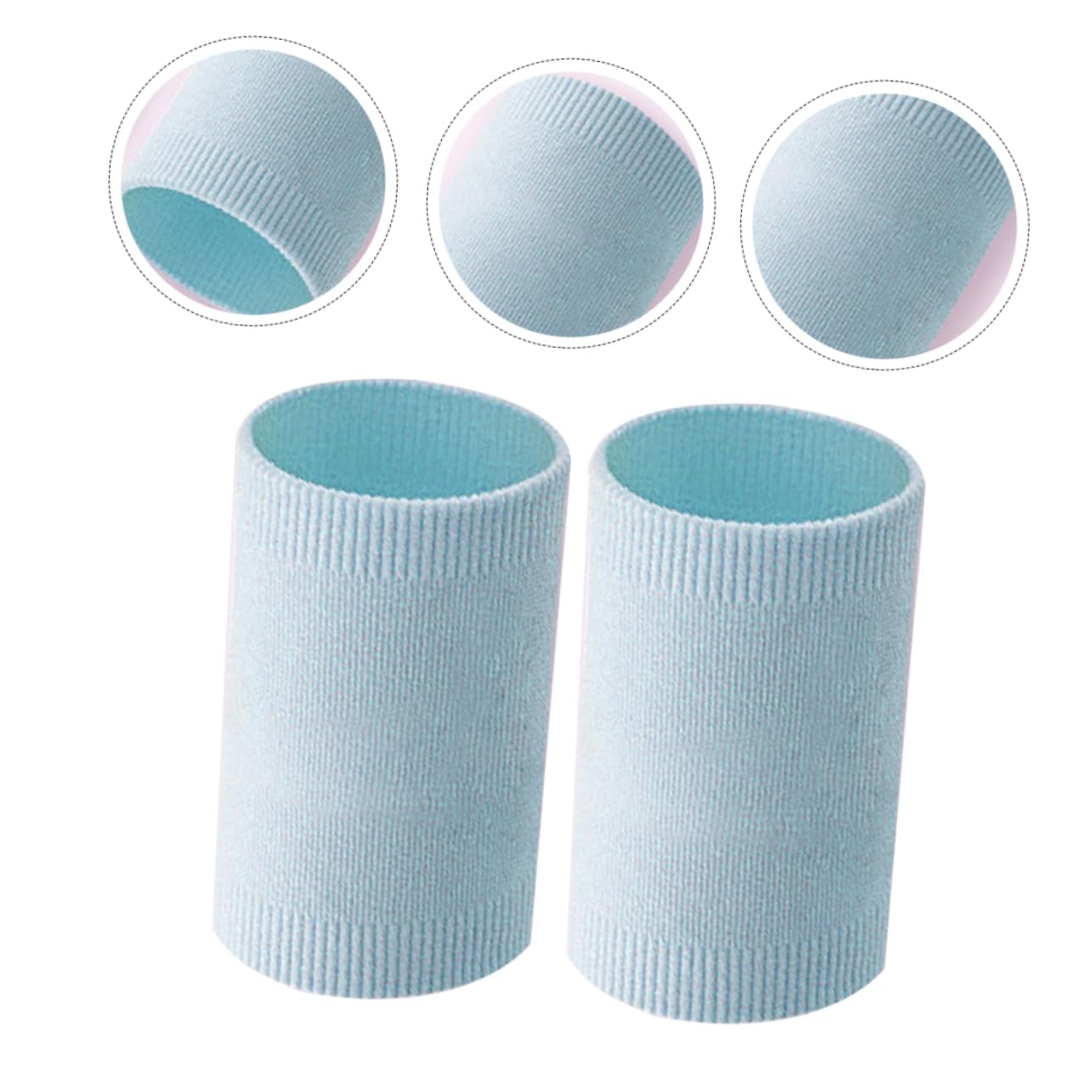 MUSISALY Sports Wrist Brace Support - 2 Pack Sky Blue Wrist Bands for Basketball, Running, Cycling & Weightlifting - Durable Wrist Protection for Gym Workouts & Athletic Training