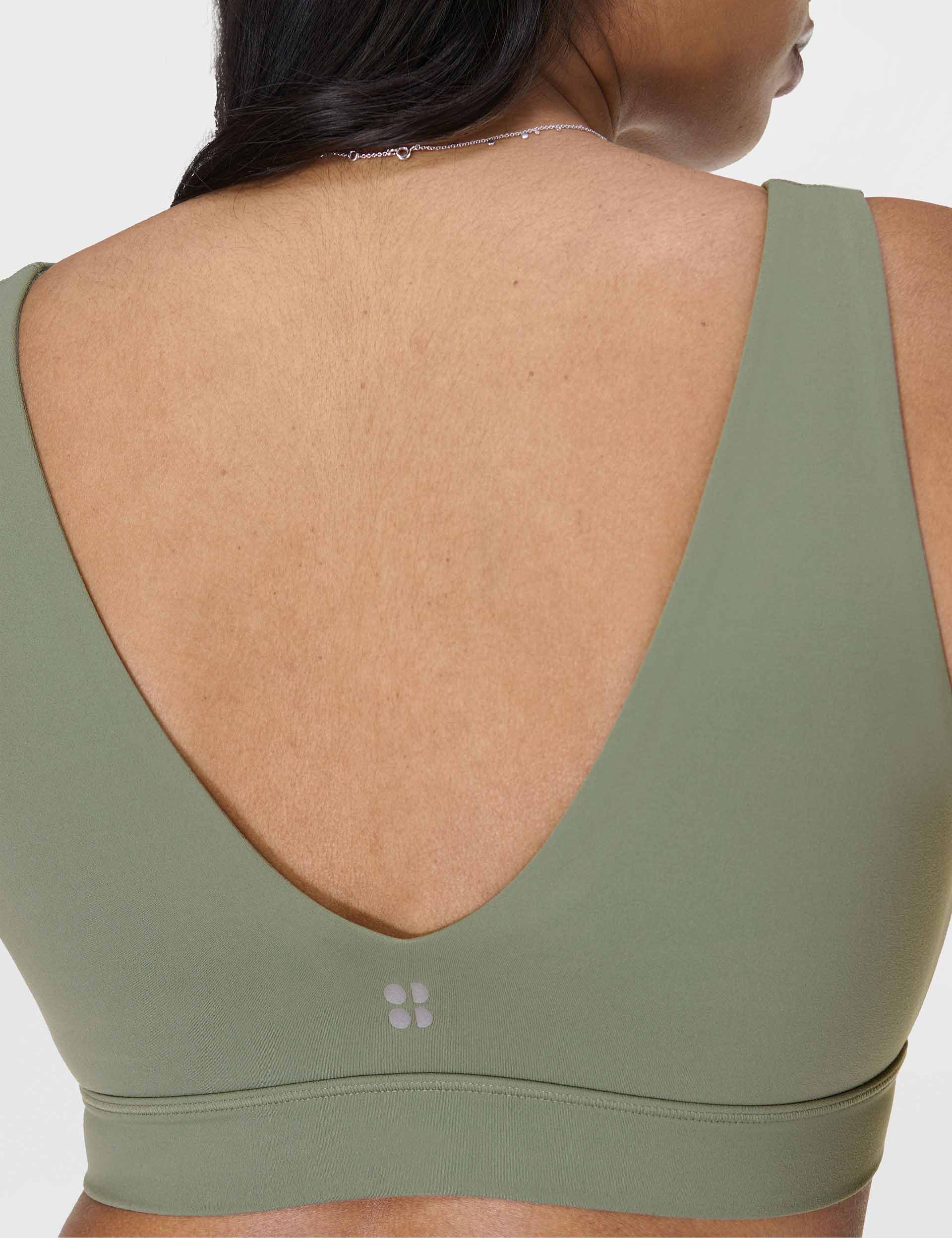 Ultimate Studio Voop Bra - Willow Green Seamless Sports Bra for Women | Yoga, Running, Gym & Activewear
