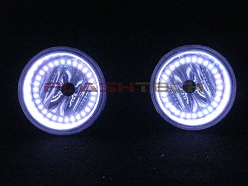Brightest White LED Halo Ring Headlight & Fog Light Kit with Wireless Remote for Dodge Charger 2005-2010 - Xenon HID Style Lighting for Enhanced Visibility & Night Driving Safety