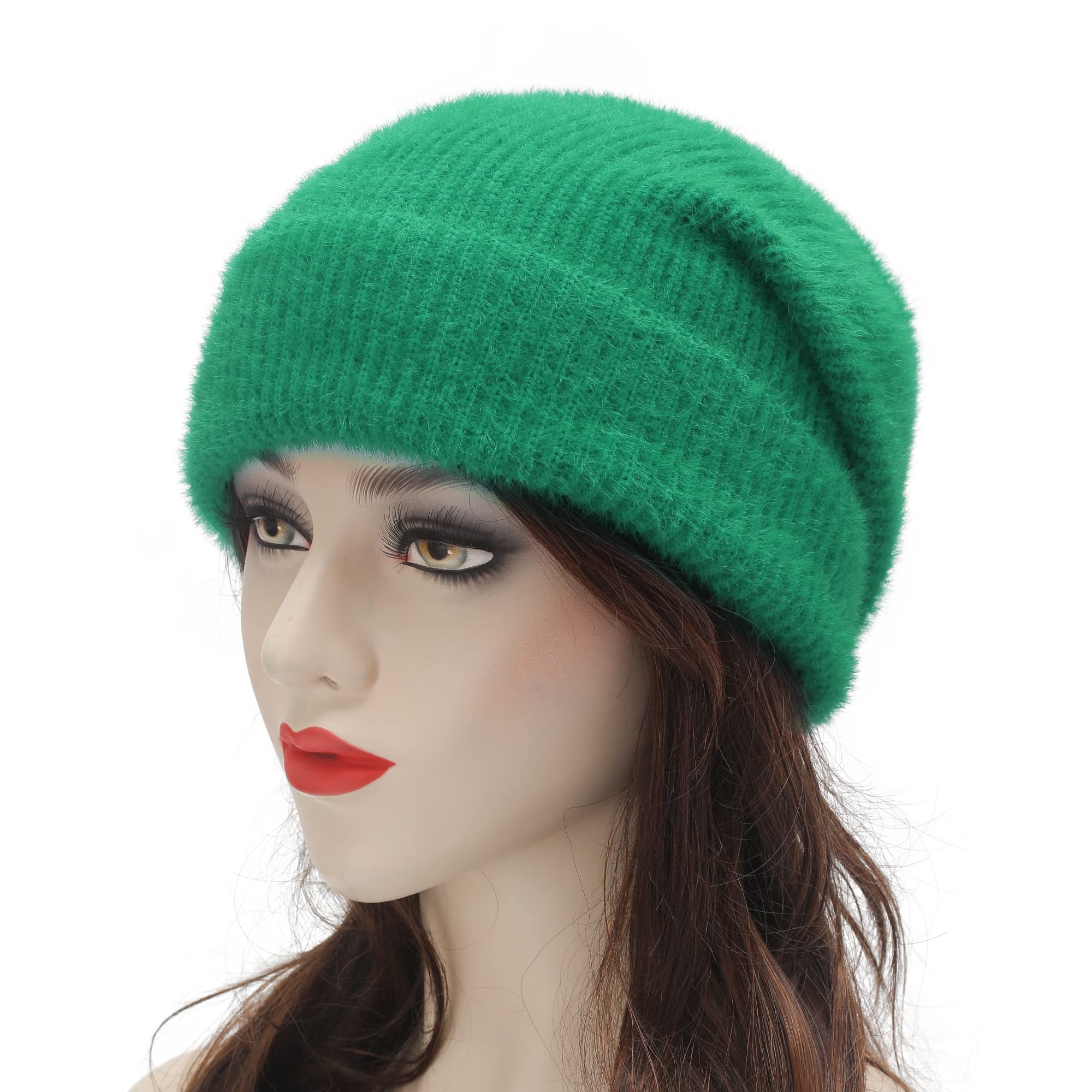 ZLYC Unisex Winter Beanie Hat - Stretchable Ribbed Knit Skull Cap for Men & Women - Warm Fleece Lined Cold Weather Accessory for Skiing, Snowboarding & Outdoor Activities