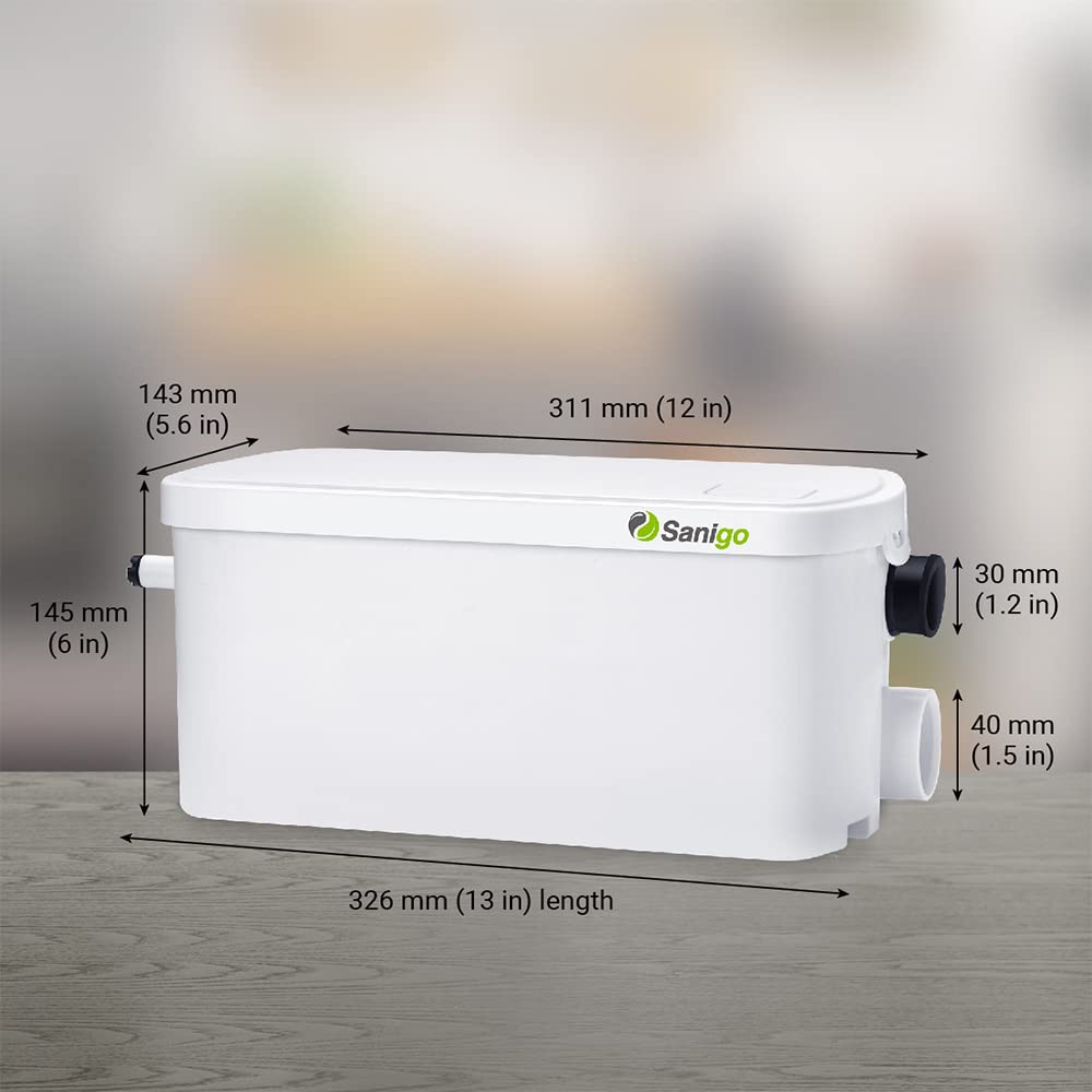 SANI-S250C Silent Sanitary Grinder Pump with Dual Inlets - Perfect for Shower and Bathroom Waste Lifting
