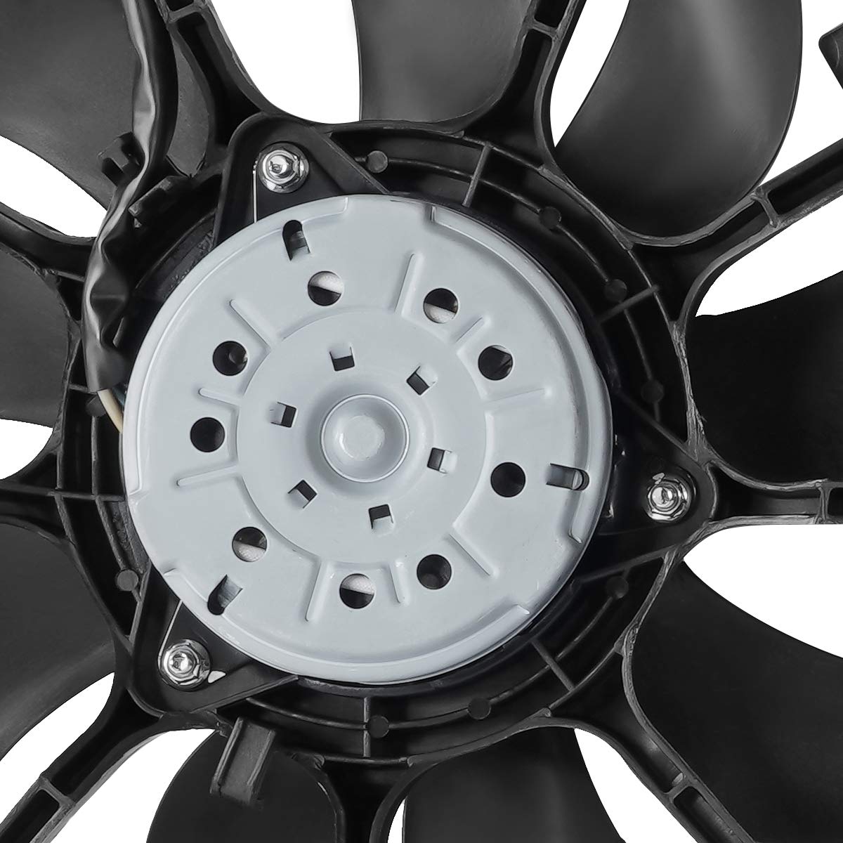 DNA MOTORING OEM-RF-0230 Black Radiator Cooling Fan Assembly - Direct Replacement for Nissan Maxima 2009-2014 | Improved Cooling Efficiency | Perfect for Engine Overheating Prevention & Summer Driving