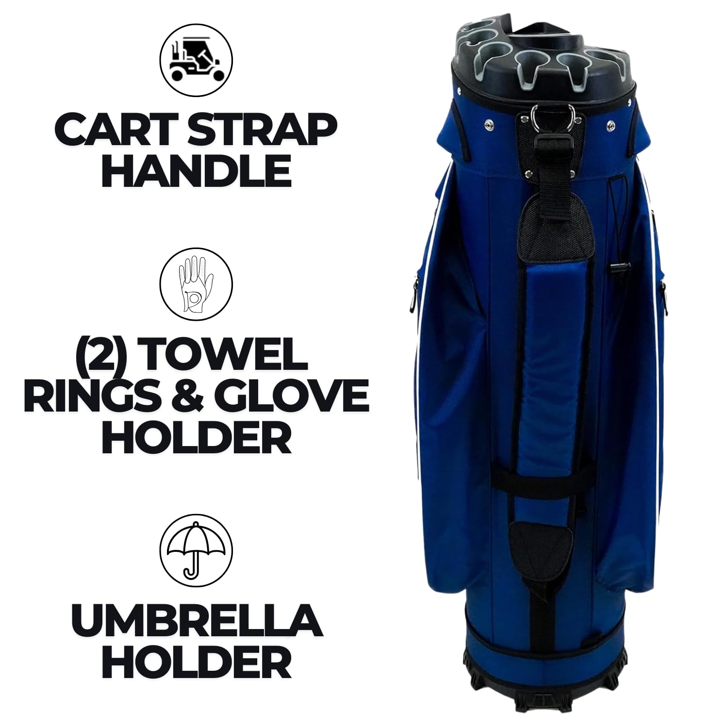 Izzo Vault Bag - Premium Golf Stand Bag with 14-Way Divider & Comfortable Dual Strap - Perfect for Golfers, Travel & Outdoor Sports