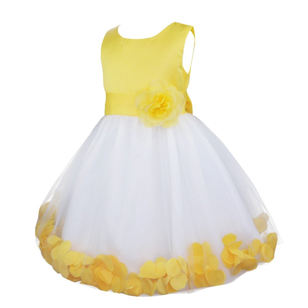 CHICTRY Floral Bow Princess Wedding & Bridesmaid Dresses - Elegant Pageant Party Gowns for Flower Girls | Perfect for Formal Occasions, Bridal Showers & Special Events