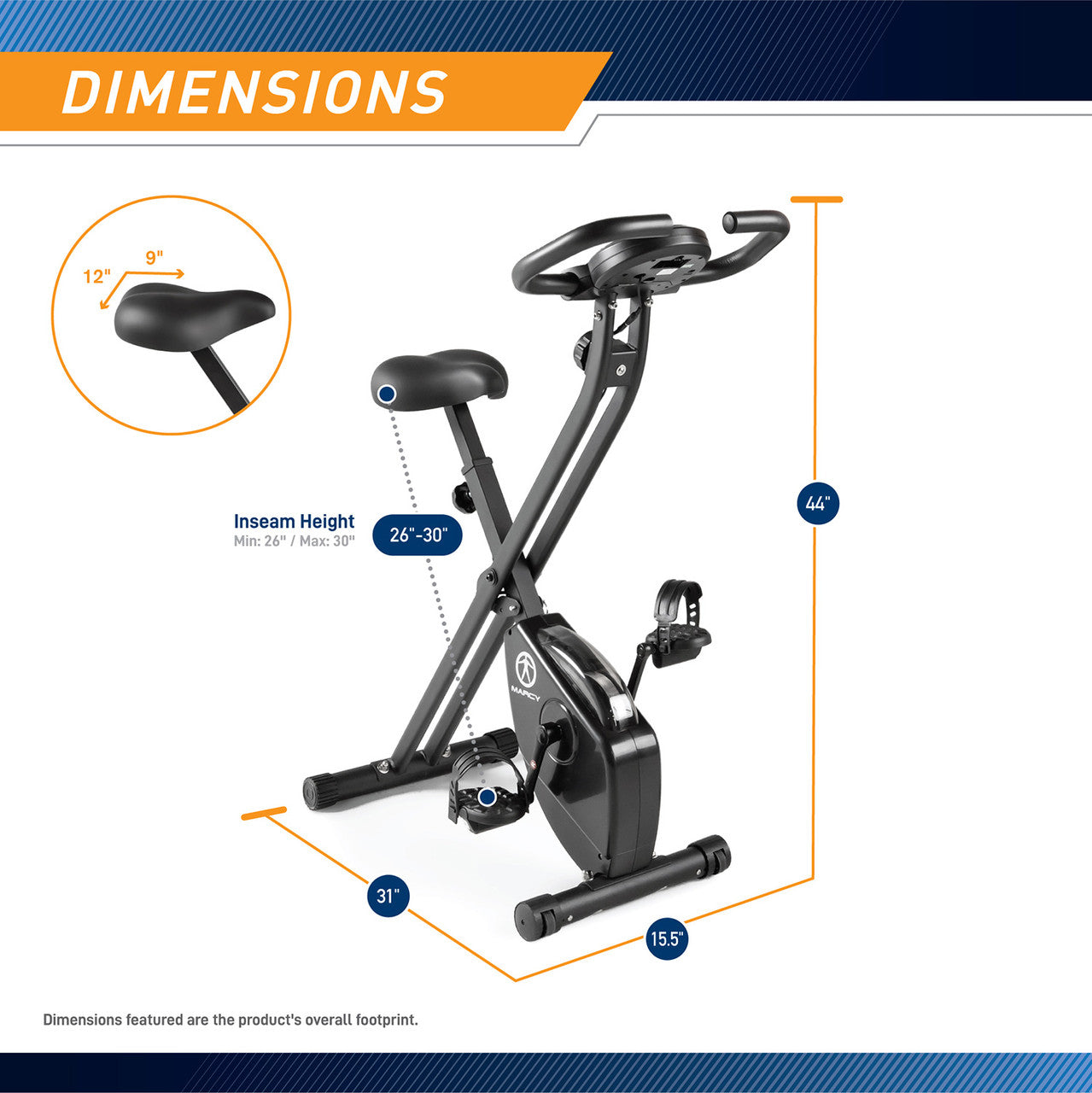 Marcy Foldable Bike in Black | NS 654 - Lightweight & Portable Commuter Bicycle for Urban Travel, Camping & Fitness | Perfect for City Riders & Outdoor Adventures