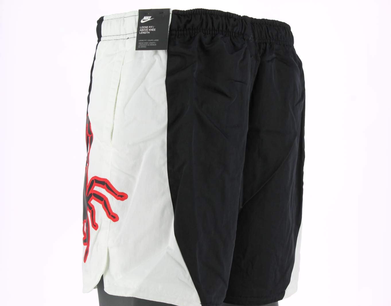 Nike Men's Sportswear NSW Woven Scorpion Shorts - Medium, Black/White - Athletic Training, Gym Workout & Casual Wear for Men