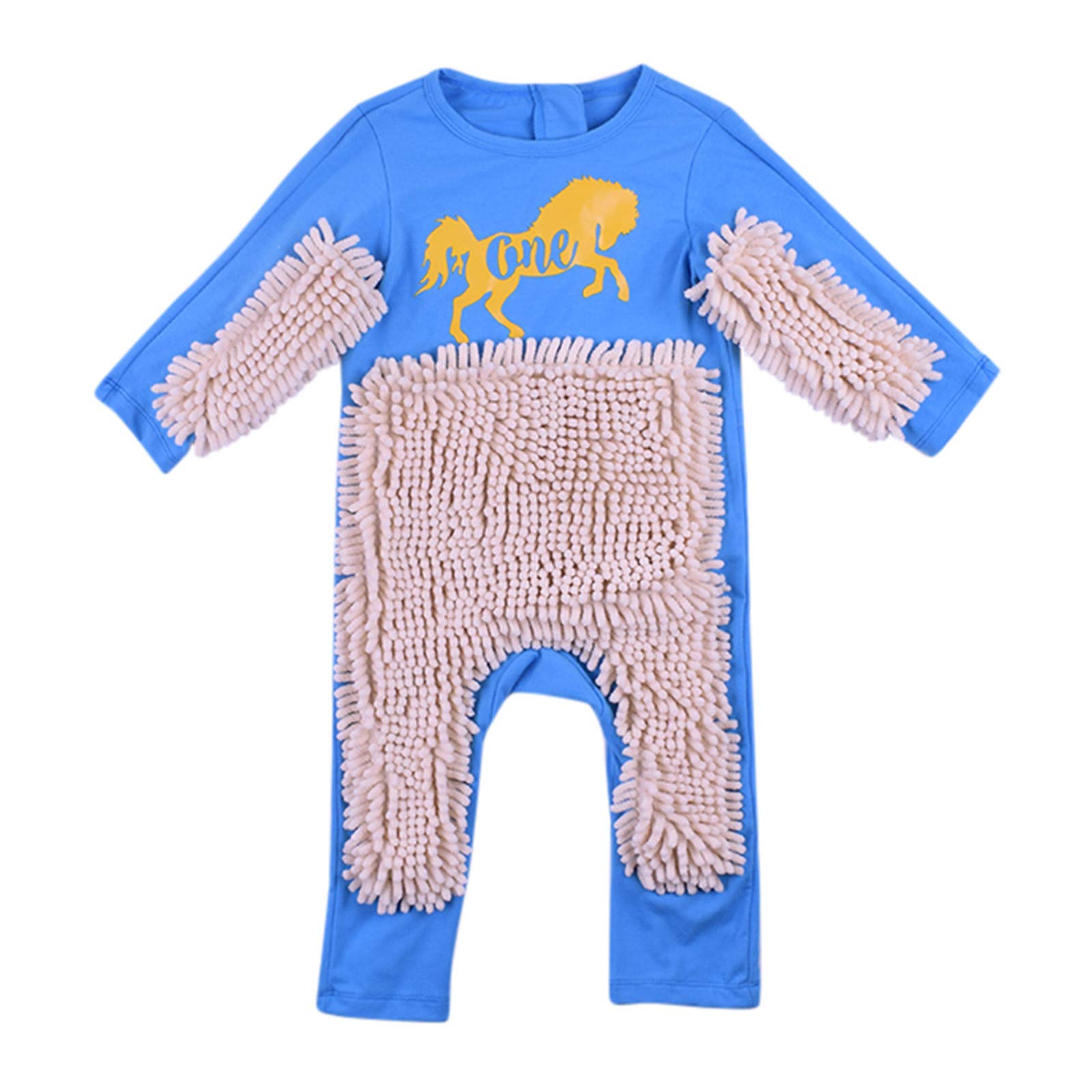 Trendy Baby Clothes Set - Newborn to 12 Months | Cute Letter Print Onesie Romper & Socks for Infant Girls & Boys | Perfect for Crawling, Playtime & Photo Shoots | Blue Outfit