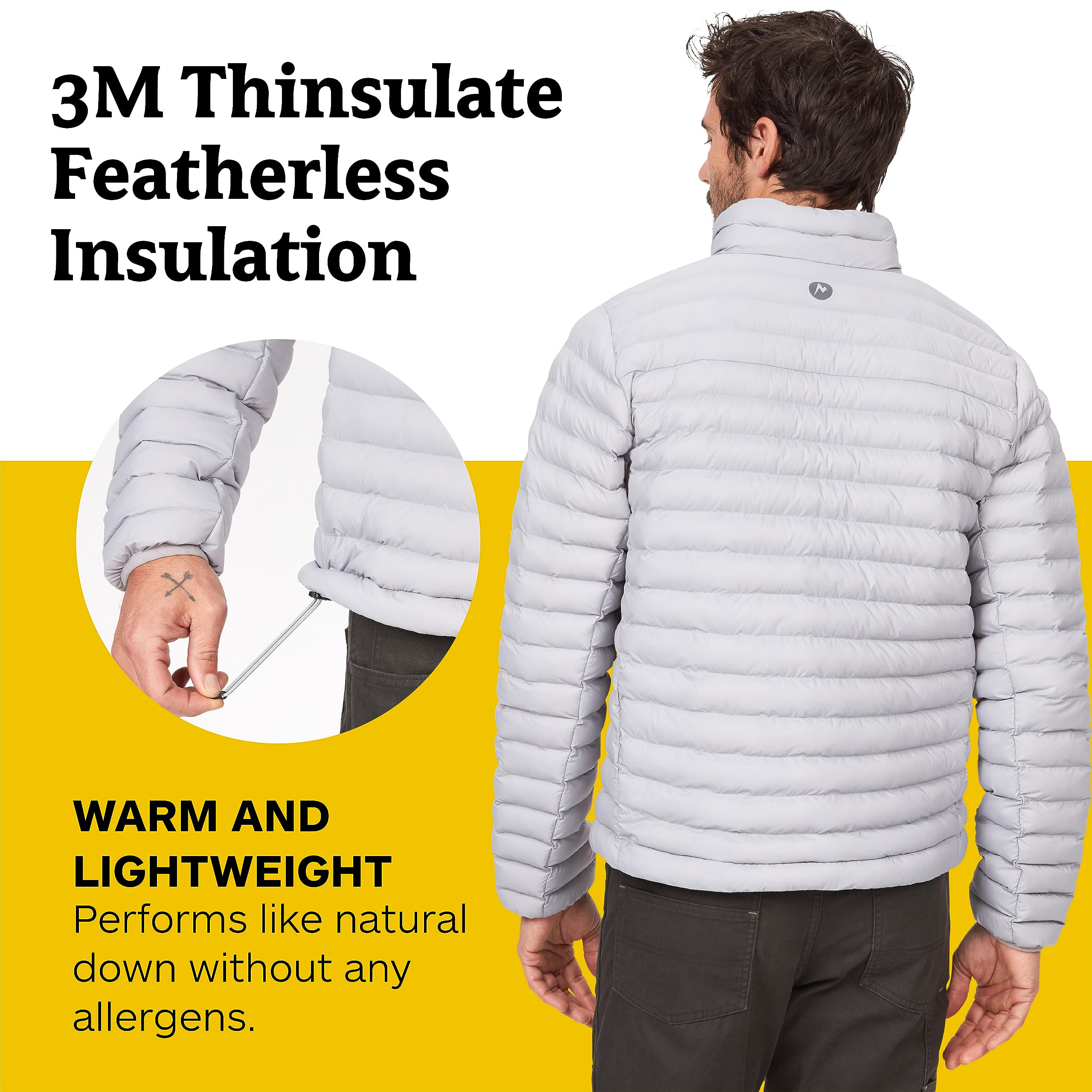 MARMOT Men's Echo Featherless Jacket - Lightweight Down-Alternative Puffer Coat for Hiking, Camping & Winter Outdoor Activities | Water-Resistant Insulated Jacket for Cold Weather