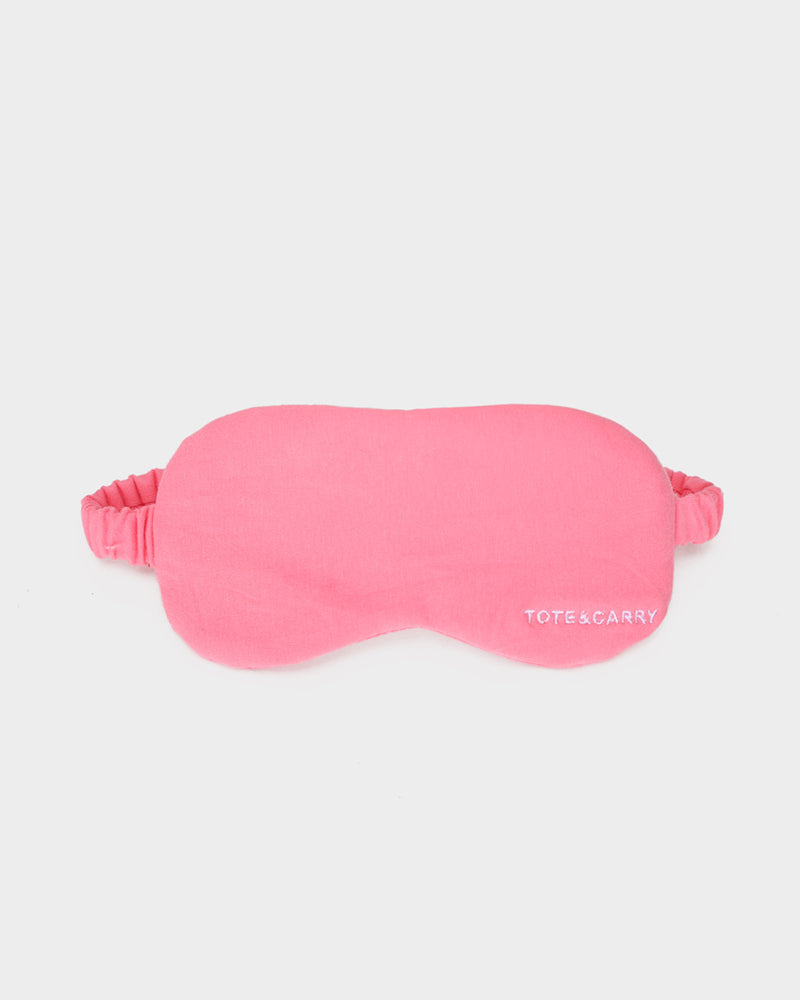 Apollo 1 Neck Pillow & Sleep Mask Set - Soft Travel Pillow for Airplane, Car & Office - Comfortable Eye Mask for Sleeping - Neon Pink - Perfect for Long Flights & Naps
